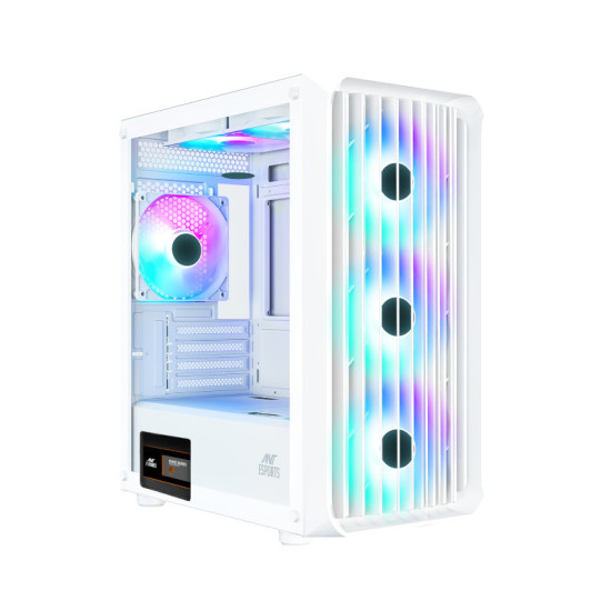 Ant Esports 205 Mini 6F Mid Tower Gaming Cabinet - White Ant Esports 205 Mini 6F Mid Tower Gaming Cabinet - White