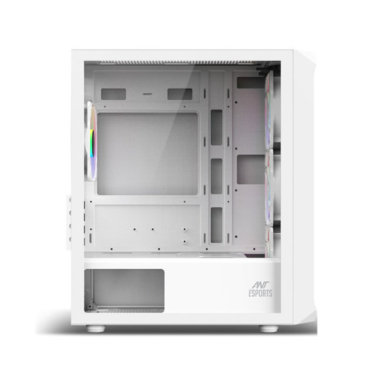 Ant Esports 205 Mini 6F Mid Tower Gaming Cabinet - White Ant Esports 205 Mini 6F Mid Tower Gaming Cabinet - White